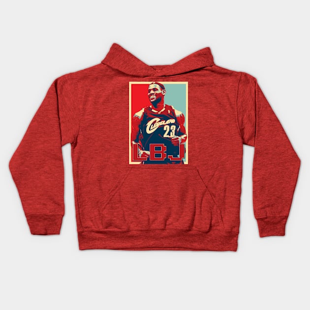 young lbj pop art Kids Hoodie by warbotspecial